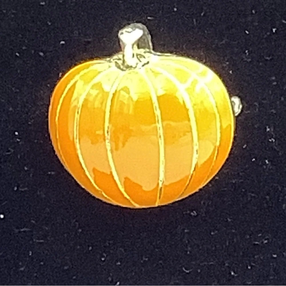Metallic Pumpkin Brooch Brooch